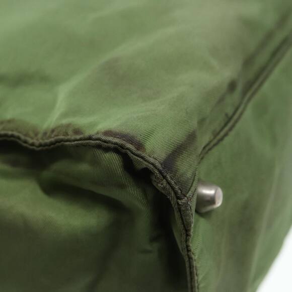 PRADA Hand Bag Nylon Khaki Silver - Picture 16 of 16